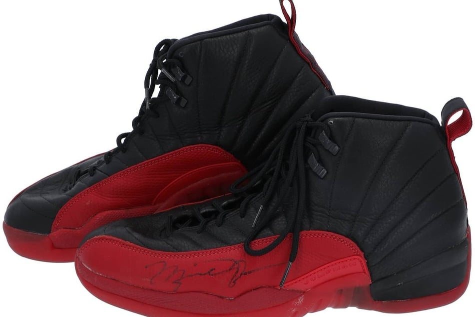 Michael Jordan's shoes from the legendary "Flu Game" of the 1997 NBA Finals between the Chicago Bulls and the Utah Jazz.