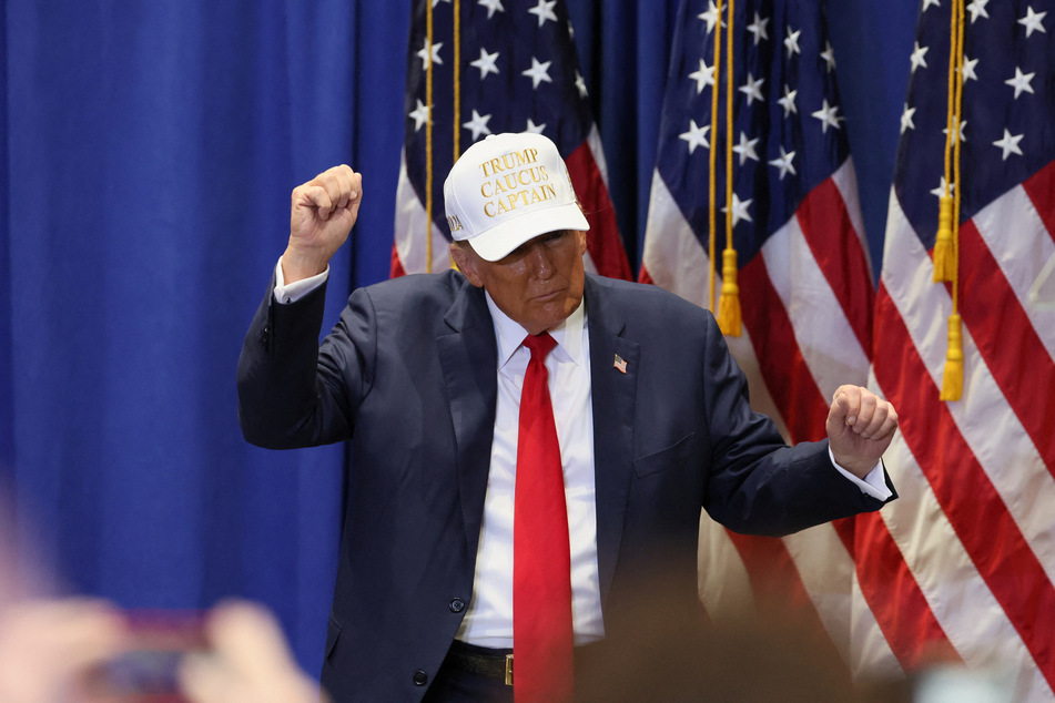 Donald Trump won the Republican Party's Iowa caucuses with an 32-point lead over second-placed Florida Governor Ron DeSantis.