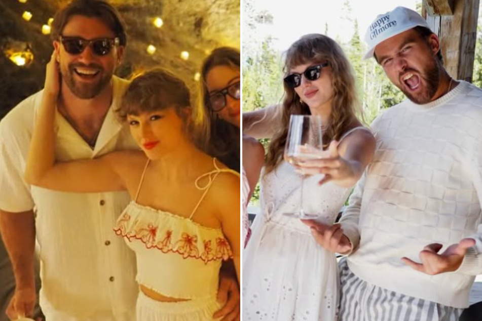 Taylor Swift and Travis Kelce (r.) have fans guessing as engagement rumors and retirement talk swirl.