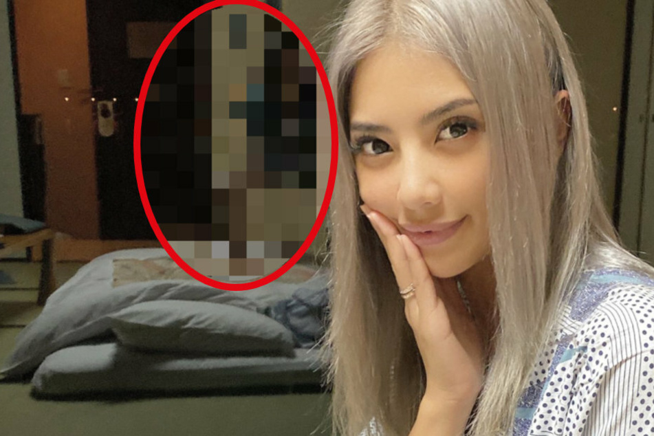 Model posts a beautiful picture but what's going on in the background?