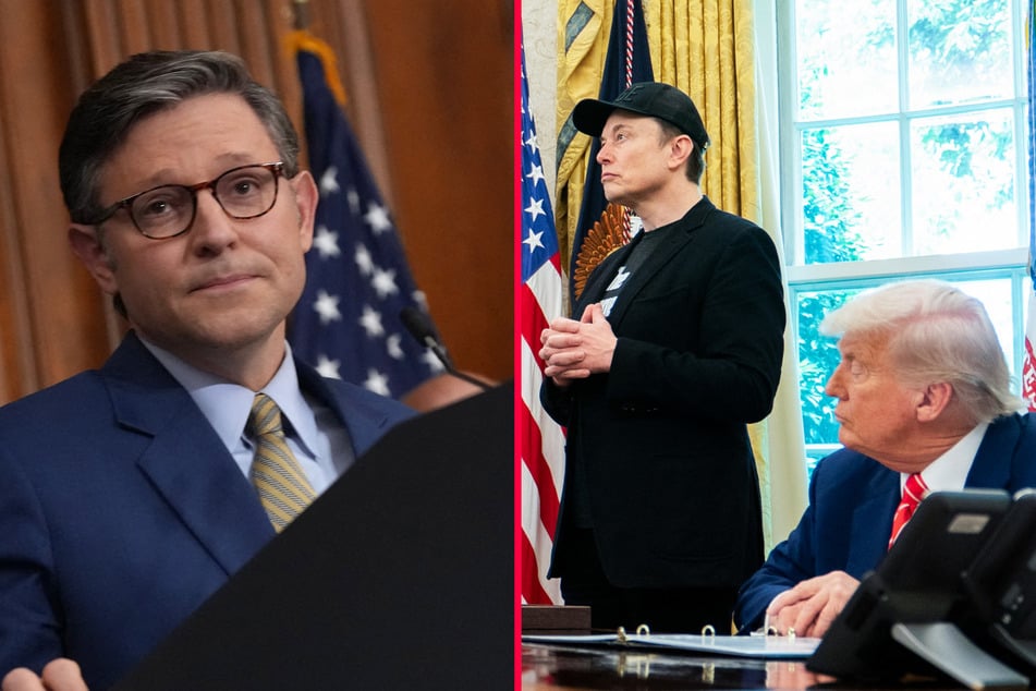 House Speaker Mike Johnson was one of many MAGA figures to speak out against ex-DOGE head Elon Musk's criticism of President Donald Trump's spending bill.