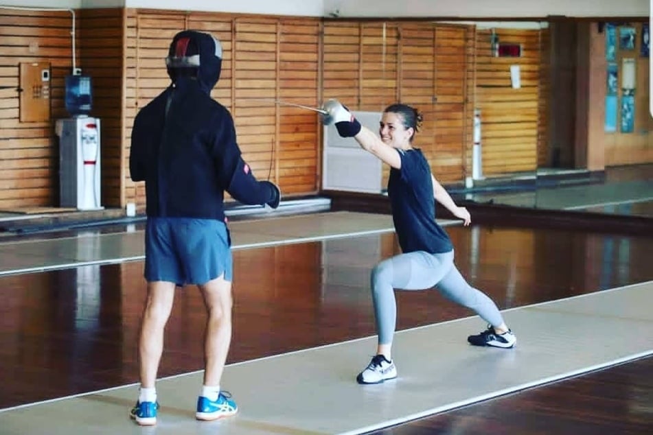 Saucedo is not just Pérez Maurice's fiancé – he's also her coach!