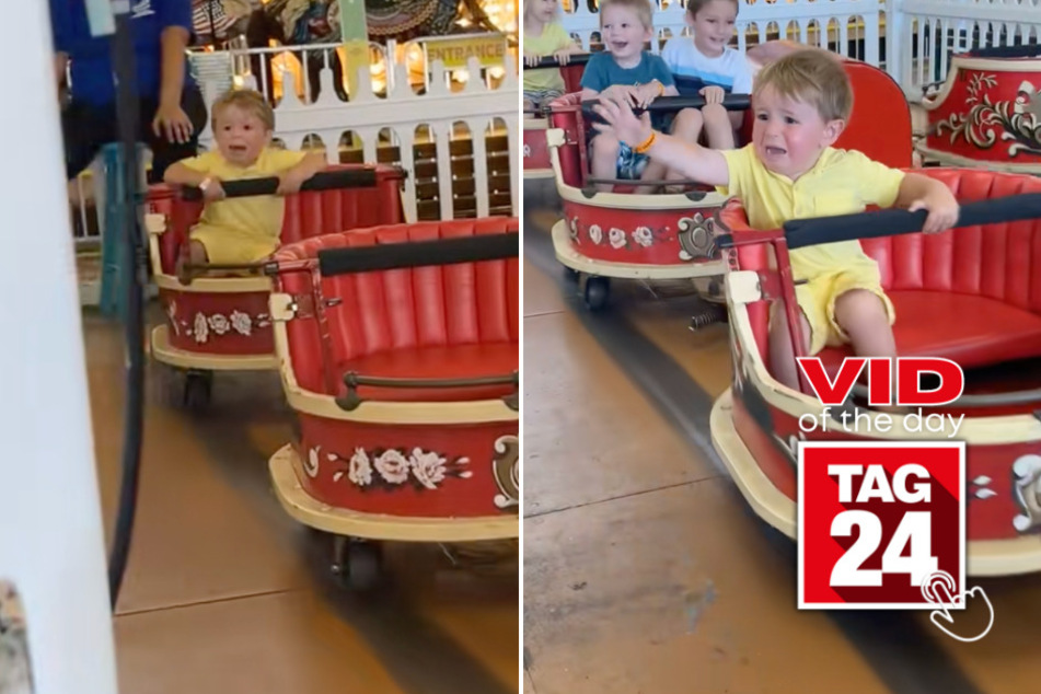 Viral Video of the Day for January 15, 2026: Toddler's face says it all after kiddie ride takes dramatic turn