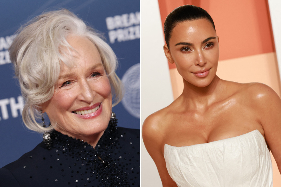 Kim Kardashian (r.) and Glenn Close have seem to hit it off on set of their highly-anticipated upcoming TV show, All's Fair!