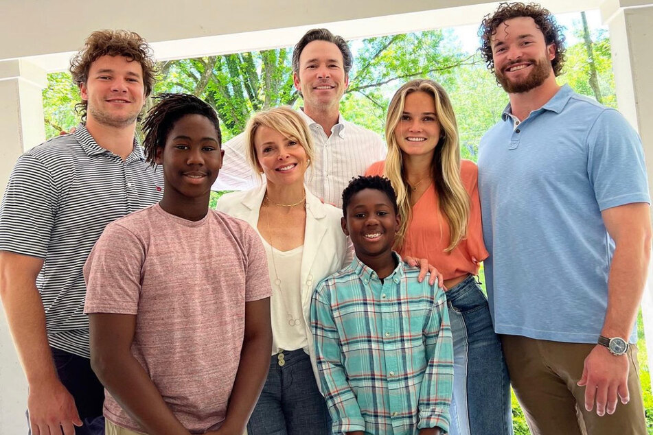 Luke Knox pictured with his family at home in Nashville, Tennessee.