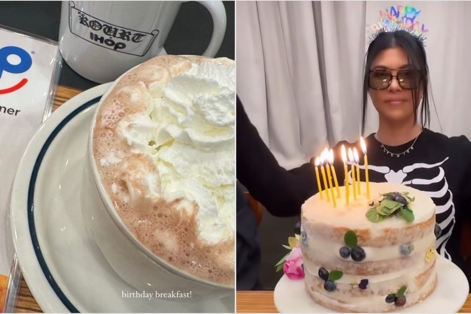 Kourtney Kardashian rings in 45th birthday with Kim and BFFs at IHOP