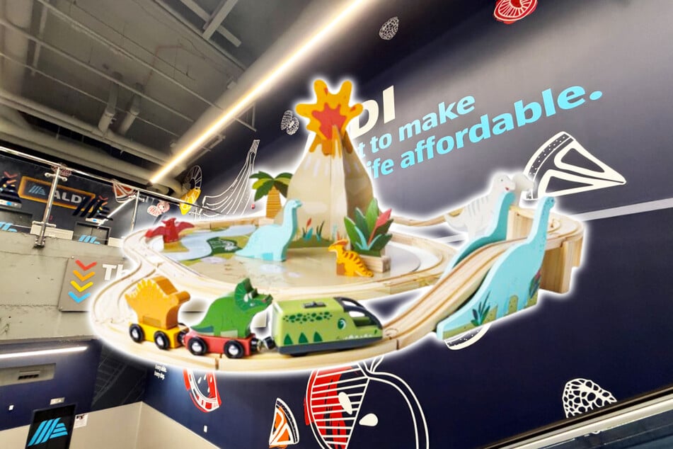 Aldi's Wooden Dino Railway has parents rethinking their plastic toy pile