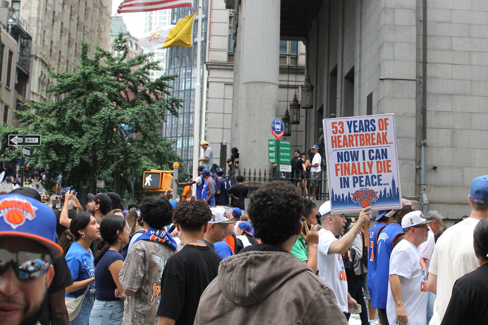 Knicks fans made no secret of how desperate they had been for their team to secure the title.
