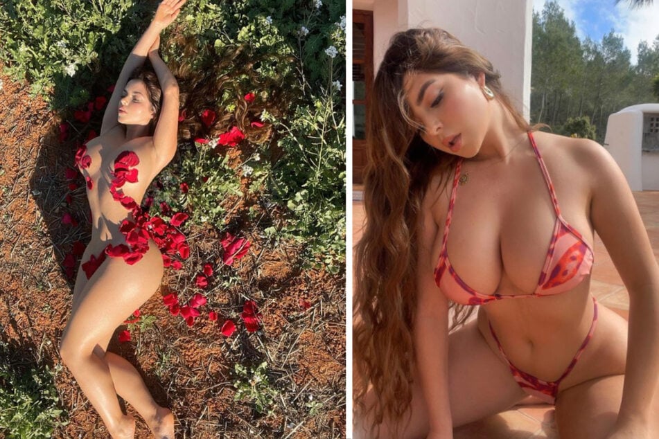 Instagram model Demi Rose is showing her best side again!