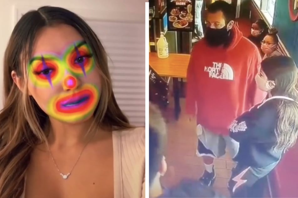 TikToker Dayanna (l.) posted the incident with Adam Sandler (r.), which has already been viewed nine million times.