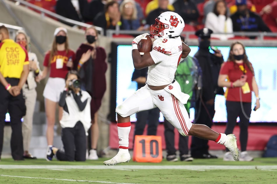 Utes running back Tavion Thomas scored three times in Saturday's upset over Oregon.