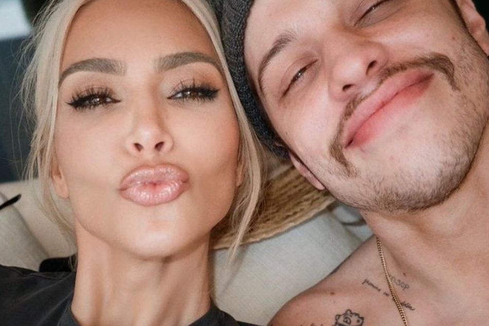 Kim Kardashian said she's looking to date someone more age appropriate after her relationship with Pete Davidson (r.).