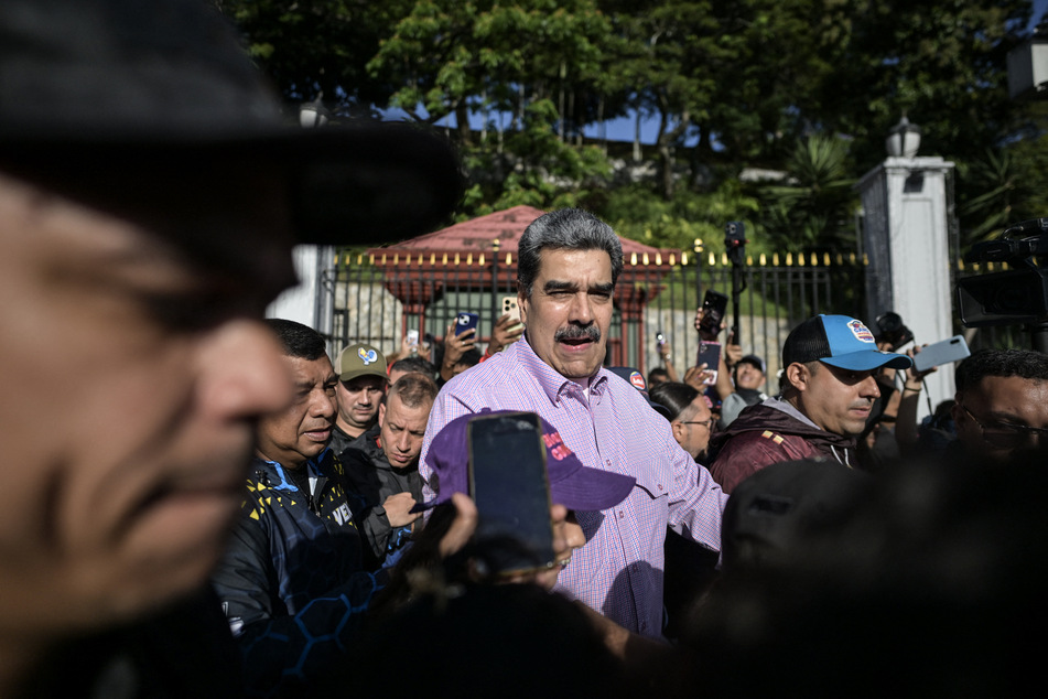 Former Venezuelan President Nicolás Maduro attends a demonstration on Youth Day in Caracas on November 13, two months before his ouster.