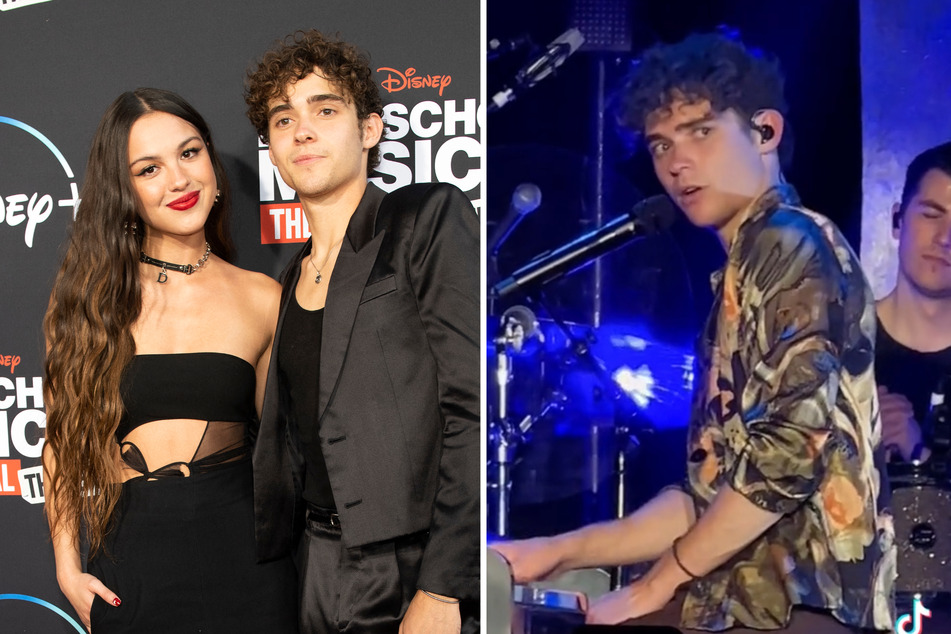 Joshua Bassett (r.) responded to a fan heckling his supposed ex-girlfriend Olivia Rodrigo at his recent concert.