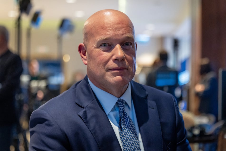 US NATO Ambassador Matthew Whitaker is pictured during an AFP interview on the sidelines of the Warsaw Security Forum in Poland on October 12, 2026. He has said the procurement system delivering US weapons to Ukraine is still active.