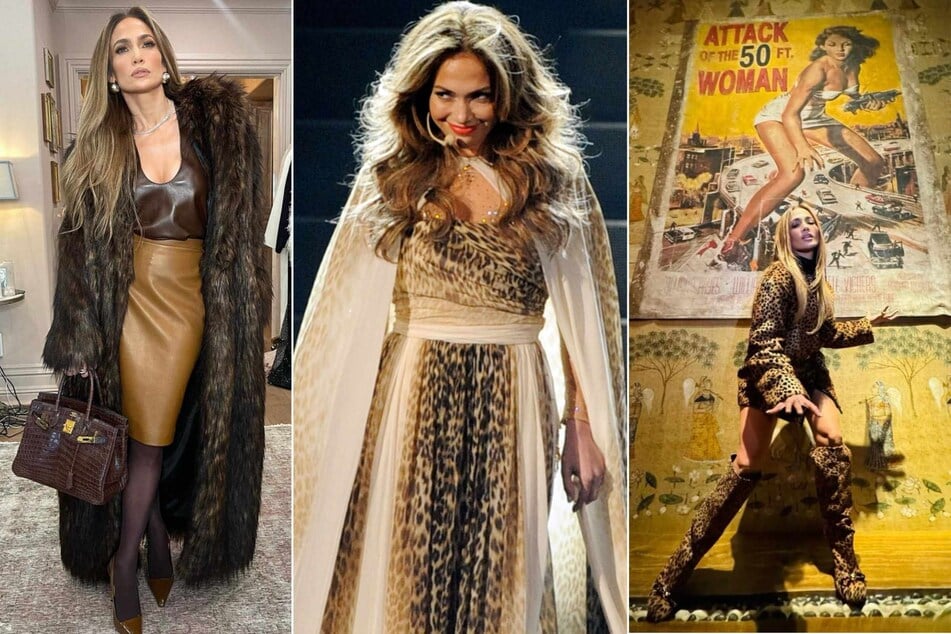 Jennifer Lopez has taken to using furs, leather, and animal prints in her high-glam and more polished outfits as a way to still exude power and fun while exerting her boss babe persona.
