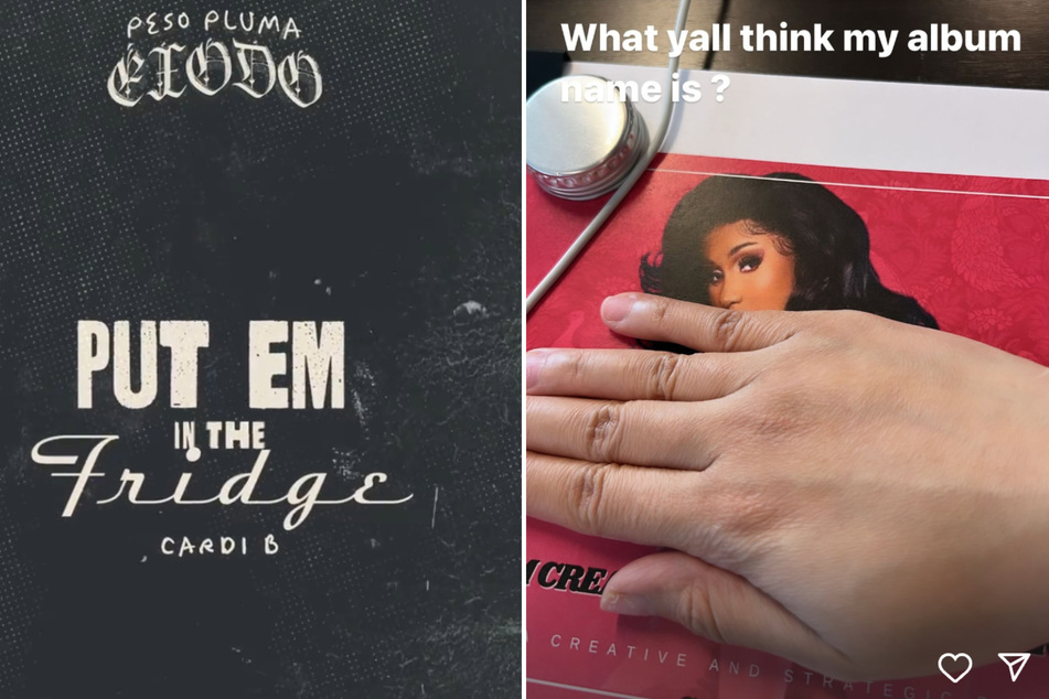 Cardi B teases title of sophomore album as she promotes Peso Pluma collab