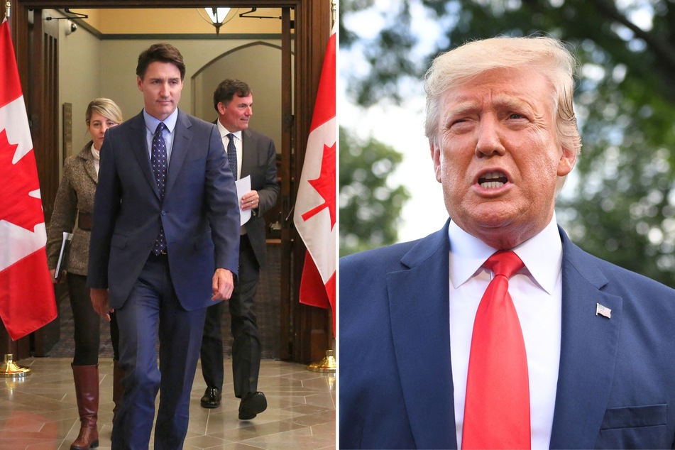 On Friday, Canadian Prime Minister Justin Trudeau (l.) traveled to Florida, where he held a private meeting with US president-elect Donald Trump.