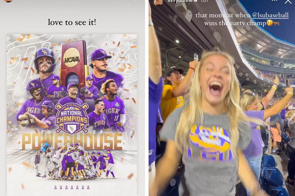 Olivia Dunne celebrates huge LSU Baseball College World Series win