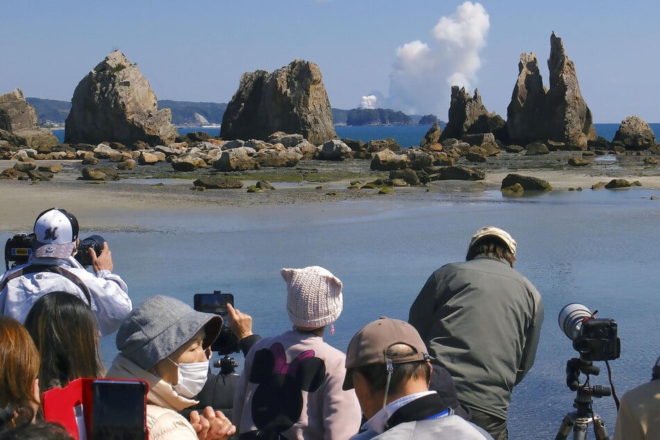 Onlookers saw the rocket explode five seconds after take-off, with debris falling on the surrounding area.