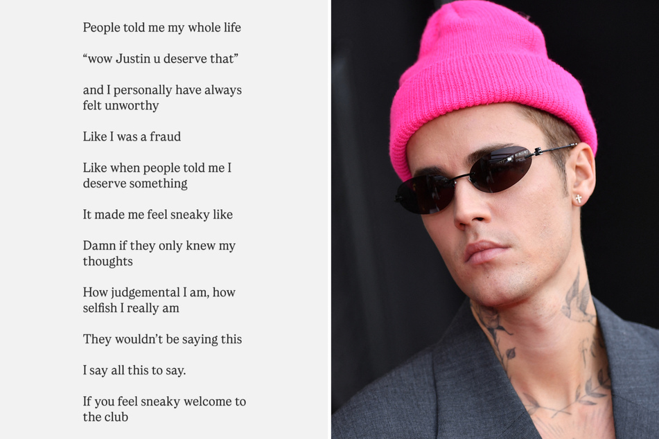 Justin Bieber got candid about his mental health journey in a message shared to his Instagram.