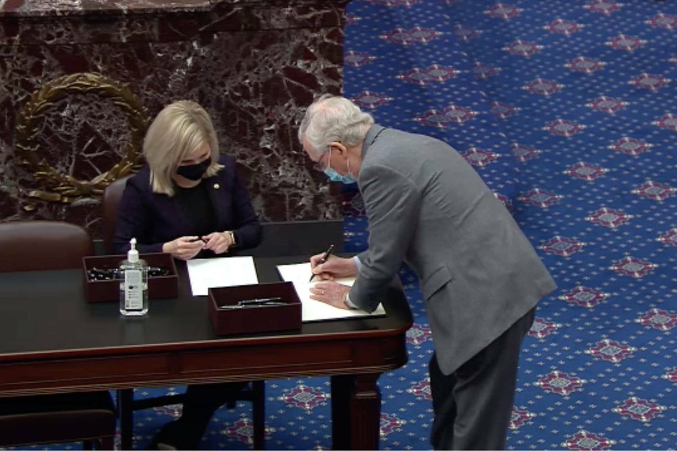 Despite previously blaming Trump for the Capitol attack, Senate Minority Leader Mitch McConnell voted in favor of the measure to halt the impeachment trial.