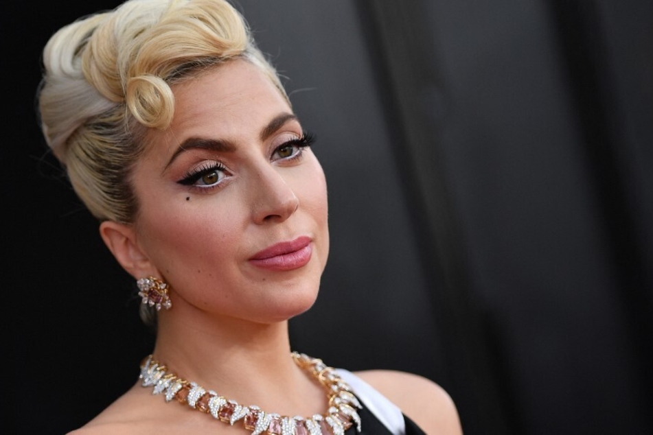 Lady Gaga arrives for the 64th Annual Grammy Awards at the MGM Grand Garden Arena in Las Vegas.