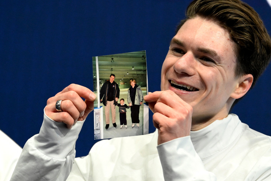 Figure skater Maxim Naumov carried a photo of his late parents around with his as he made his Olympic debut.