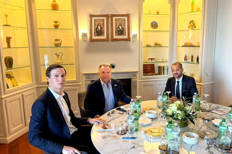 Jared Kushner (l.) and Steve Witkoff (c.) led negotiations on the US side during talks held in Geneva, Switzerland.