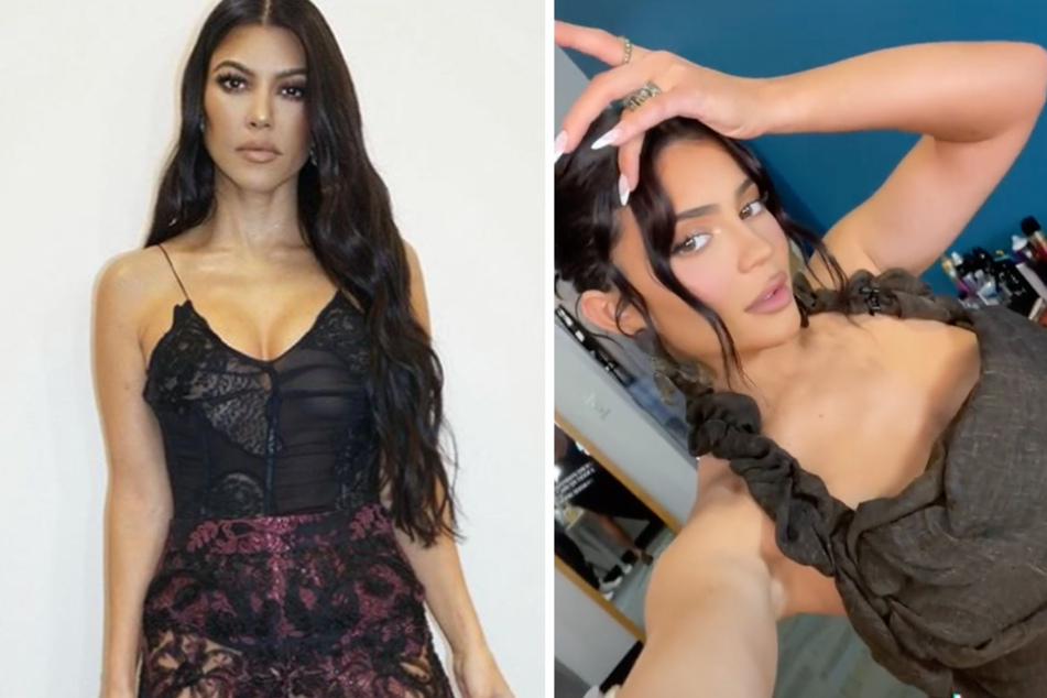 Kourtney Kardashian (l.) and Kylie Jenner shared behind-the-scenes photos from the KUWTK reunion special.