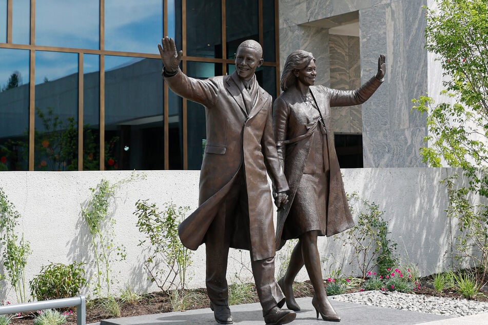 The center includes a massive statue of the Obamas and an exact replica of the former president's Oval Office.