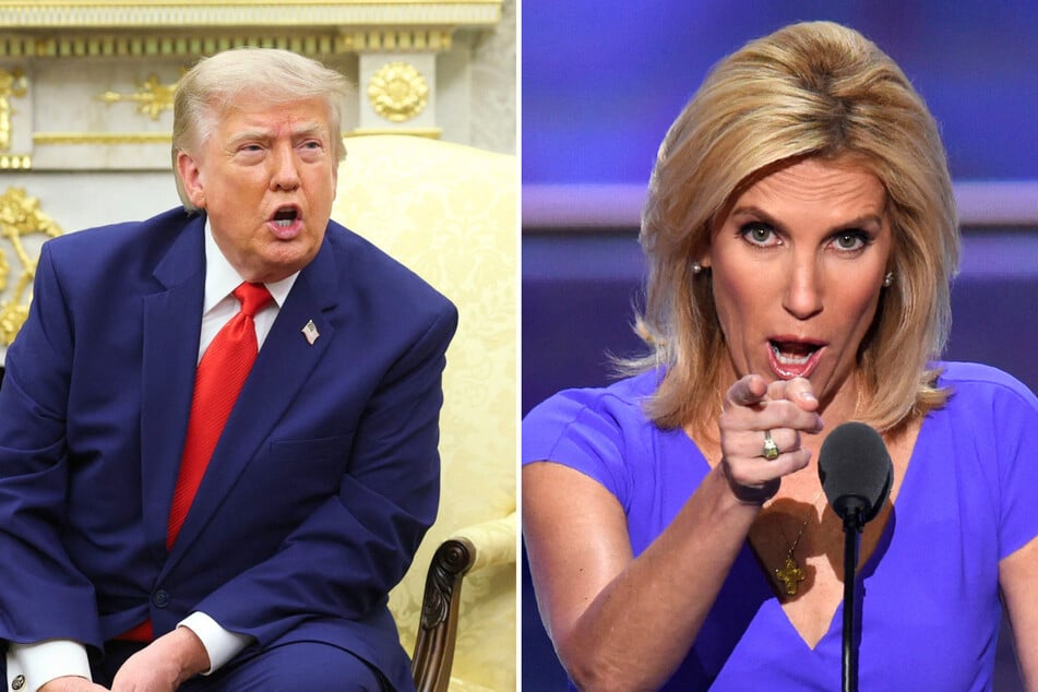 Fox News anchor Laura Ingraham warned President Donald Trump (l) that his war with Iran could cause Republicans to lose the midterms.