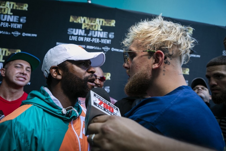 Jake Paul flees in fear after Floyd Mayweather confrontation