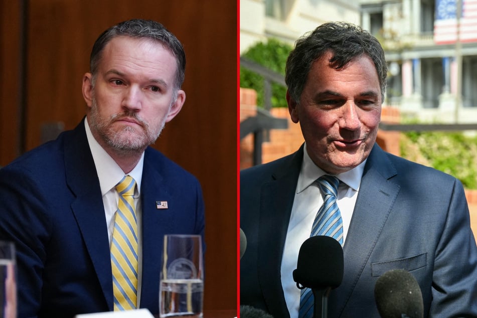 US Trade Representative Jamieson Greer (l) met with Canada's top negotiator Dominic LeBlanc for talks on a possible trade deal to avert the tariffs.