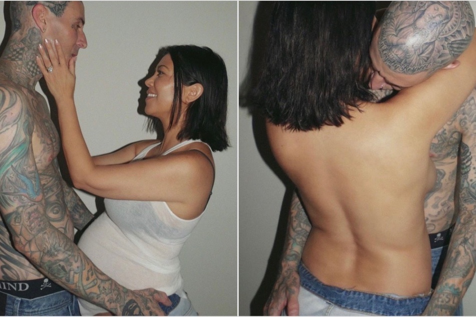 Kourtney Kardashian honors Travis Barker with topless pics and the way to his heart