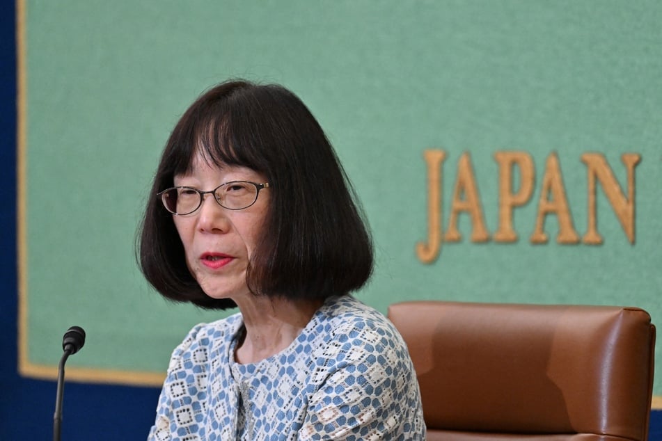 Japanese Judge Tomoko Akane delivers a speech during a press conference at the Japan National Press Club in Tokyo on June 14, 2024.