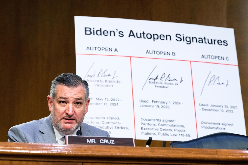 Florida Senator Ted Cruz speaking during a Senate Judiciary Committee hearing in Washington DC on June 18, 2025.
