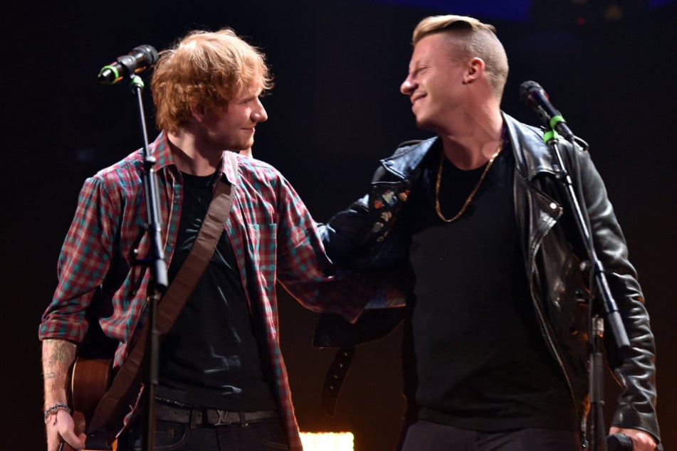 Macklemore (r.) said he hopes he and Ed Sheeran can remain friends after being removed from Ed Sheeran's Loop Tour.