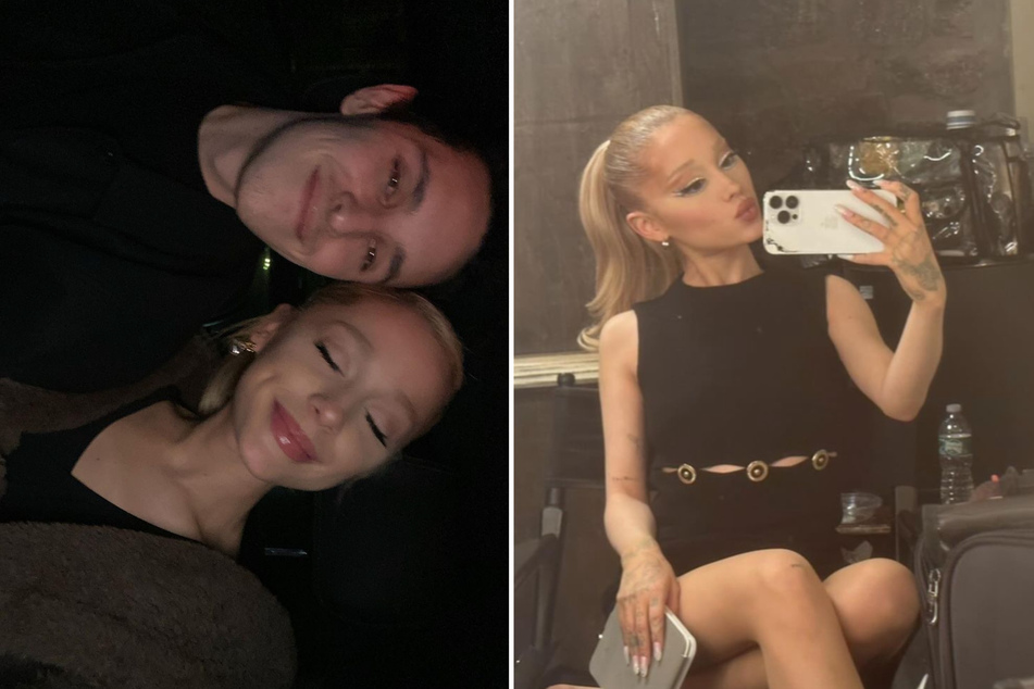 Ariana Grande (r.) made some surprising revelations about her love life on her new album, Eternal Sunshine.