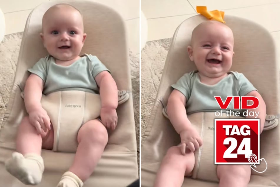 Viral Video of the Day for July 23, 2025: Baby can't stop laughing as mom throws cheese slices at him