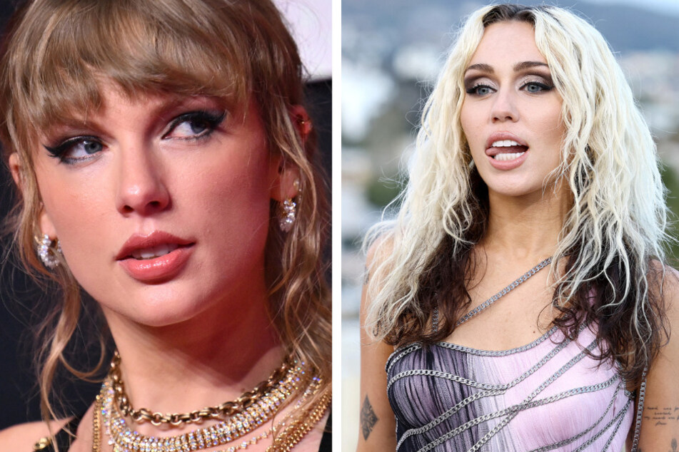 Miley Cyrus' (r) Used To Be Young is about to surpass Taylor Swift's Cruel Summer on Billboard's Adult Pop Airplay chart.