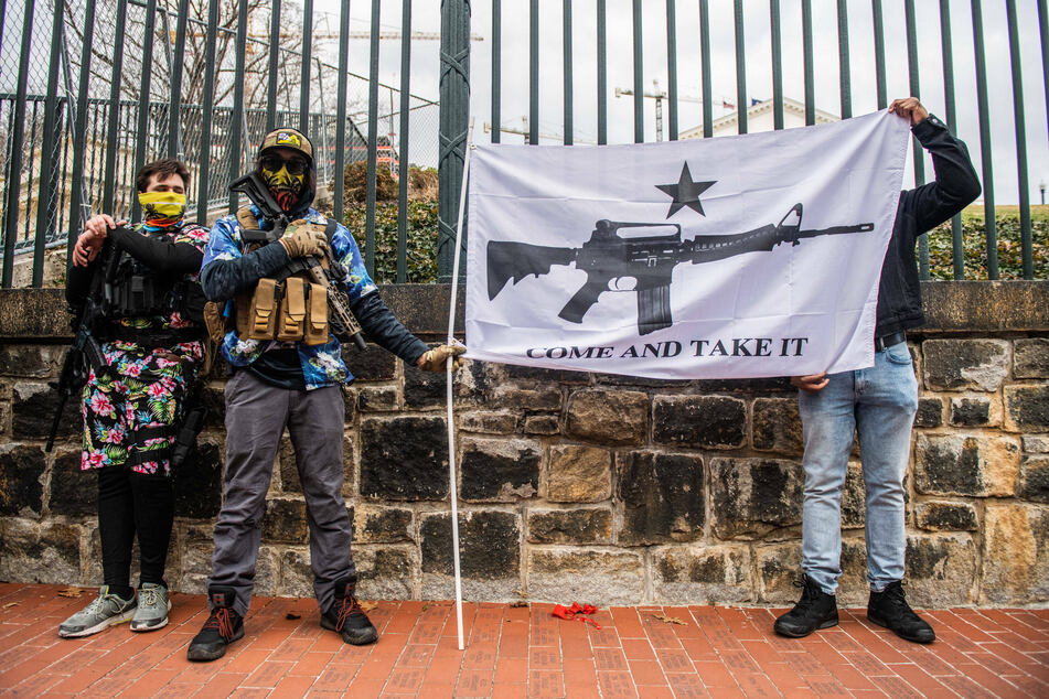 Members of the far-right boogaloo movement attended the rally in Richmond.