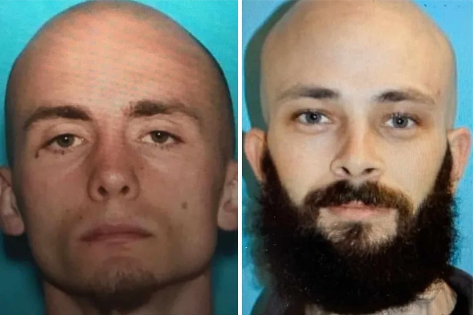 Prisoner Skylar Meade (l.) was being escorted out of a medical facility after receiving treatment when gunfire erupted from Nicholas Umphenour, who helped Meade escape.