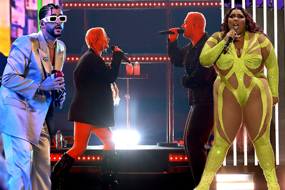 Bad Bunny (l), Kim Petras (center l), Sam Smith (center r), and Lizzo are amongst the newly announced performers for the 65th Annual Grammy Awards.