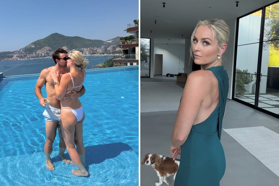 Ski star Lindsey Vonn (r.) has confirmed her romance with fellow athlete Matthieu Bailet in a PDA-filled photo dump!