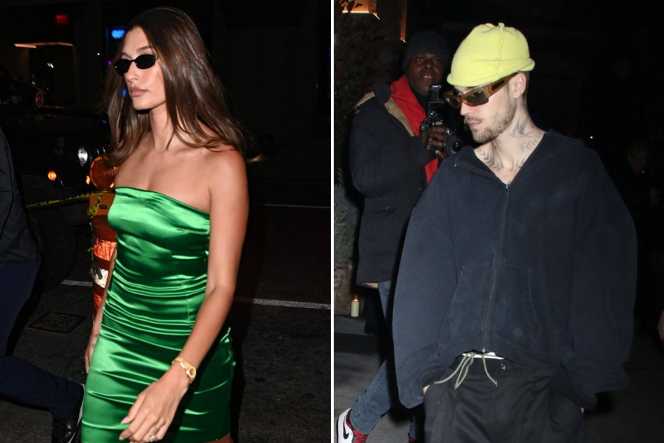 Justin Bieber's (r.) recent posts, coupled with Hailey Bieber's (l.) ringless outings, have fueled ongoing divorce rumors.