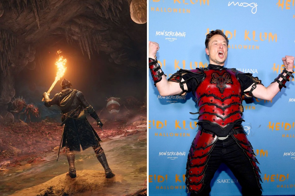 As Elon Musk was left in "stress mode" as he prepared to purchase Twitter, he spent hours playing video games, namely Elden Ring (l.), to meditate on it.