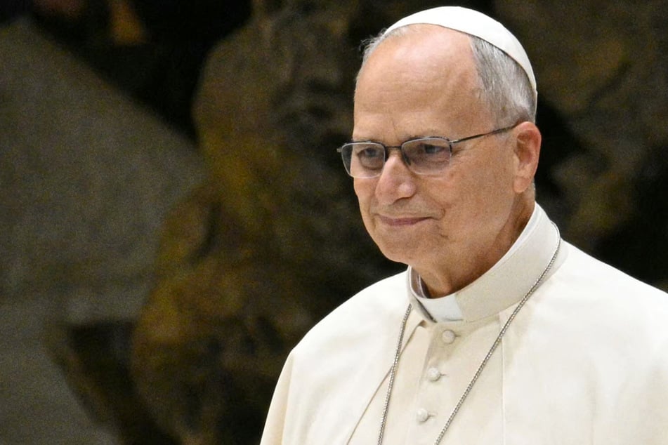 Pope Leo XIV attends the International Congress of School and University Pastoral Care at the Paul VI Hall in the Vatican on October 22. The pontiff will meet with victims of church abuse during his trip to Latin America.