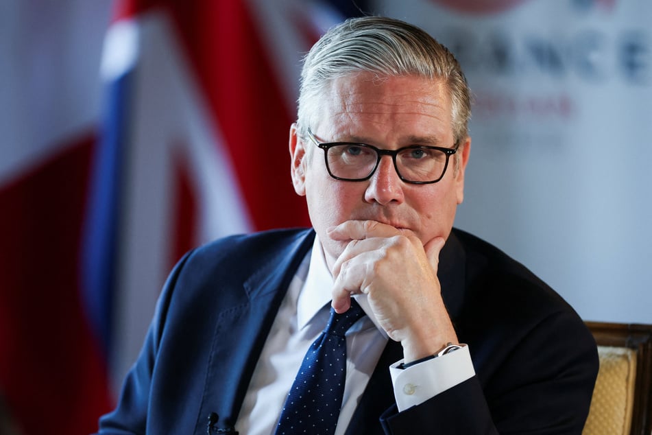 Britain's Prime Minister Keir Starmer speaks to the members of the media on the sidelines of the G7 summit in Thonon-les-Bains, France, on June 17, 2026.