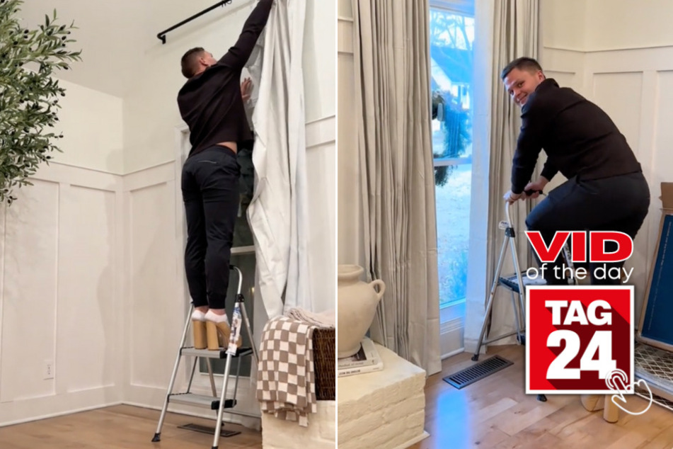 Viral Video of the Day for January 4, 2023: Man hilariously uses fiancée's heels for home improvement!